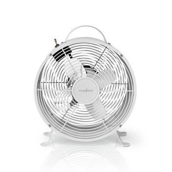 Stolní Ventilátor | Síťové napájení | Průměr: 25 cm | 20 W | 2-Rychlostní | Bílá