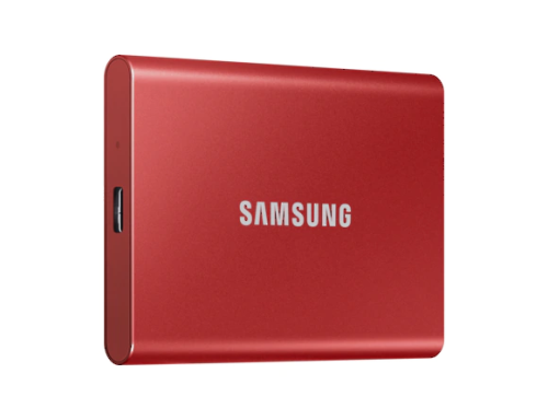 Samsung T7/500 GB/SSD/Externí/Červená