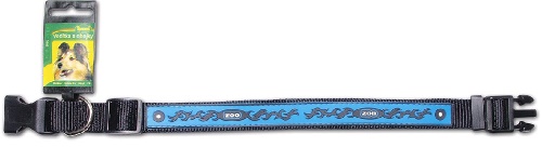 02005 Obojek Ethnic modrý M, 2,5x40-60cm