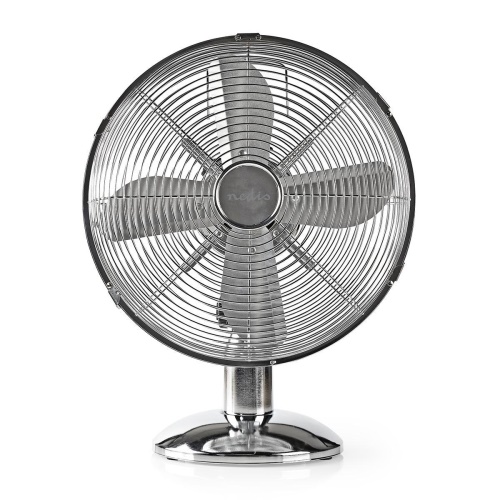 Stolní Ventilátor | Síťové napájení | Průměr: 300 mm | 35 W | Rotace | 3-Rychlostní | Chrom