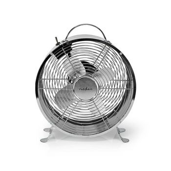 Stolní Ventilátor | Síťové napájení | Průměr: 25 cm | 20 W | 2-Rychlostní | Chróm